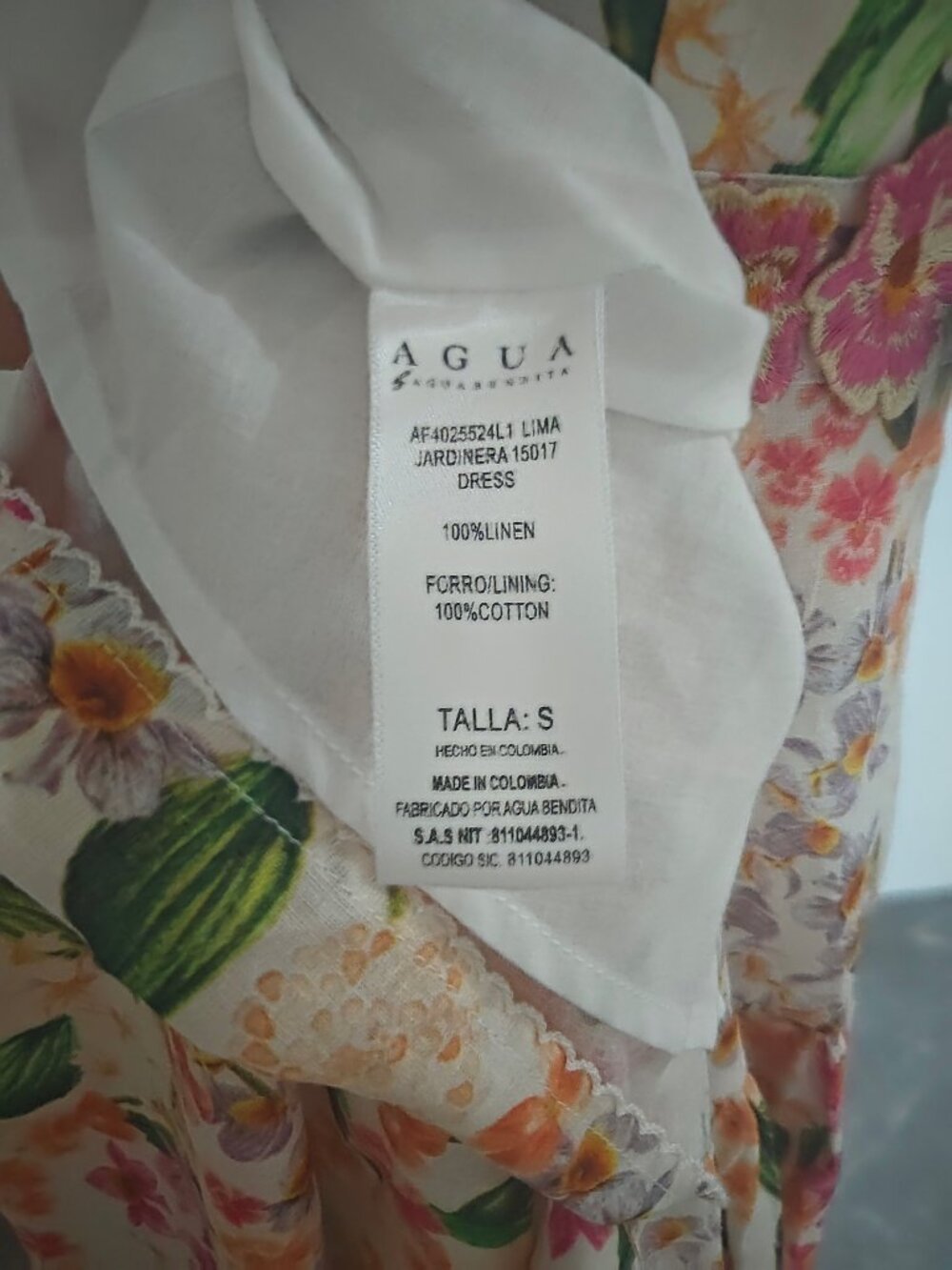 Agua By Agua Bendita lima jardiniera' floral-print linen maxi dress - Picture 13 of 13